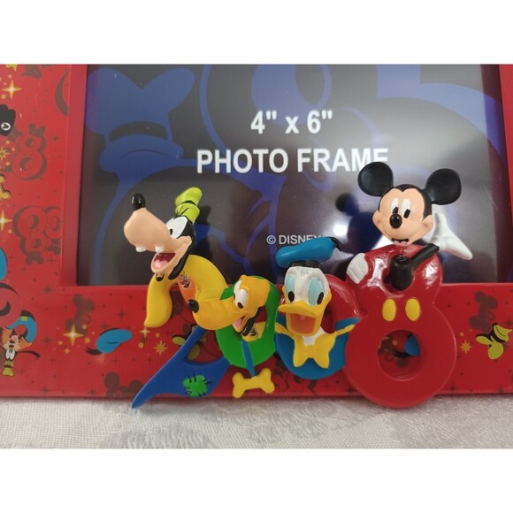 WALT DISNEY WORLD 2008 PHOTO FRAME MICKEY DONALD GOOFY PLUTO 4 X 6 NOS - Picture 2 of 12
